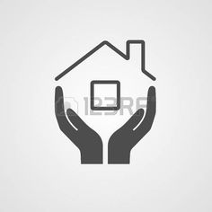 two hands holding a house icon