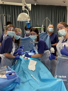 doctors in scrubs and masks are preparing for surgery