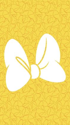 an image of a white bow on yellow background