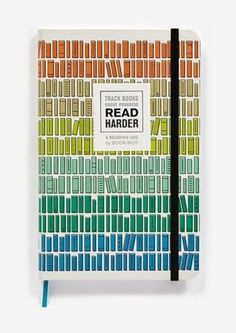 a colorful notebook with the words read harder on it