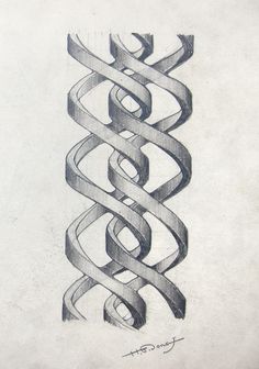 a drawing of a spiral design on paper