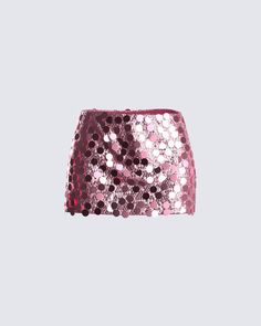 Our best-selling PHILO skirt, now in pink - you're welcome 💅 This mid-rise pink sequin mini skirt is the perfect look for any GNO. Made from sequin fabric, and complete with an invisible side zipper 🤩