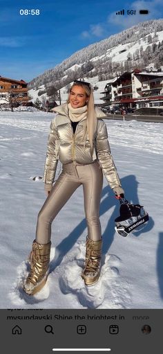 Snow Trip Outfit, Pink Ski Outfit, Snow Bunny Outfit, Winter Vacation Outfits, Ski Trip Outfit, Spa Outfit, Apres Ski Outfits, Ski Outfits, Ski Outfit