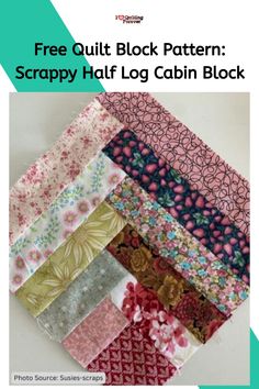 Free Quilt Block Pattern: Scrappy Half Log Cabin Block