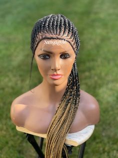 cornrow braid braided Box Braids Bob, Cornrow Wig, Ghana Weaving, Braid Wig, Bob Braids, Lace Braid, Box Braid Wig