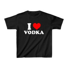 I Love Vodka Baby Tee - printwithSKY Y2k 90s Aesthetic, Funny Baby Tees, 90s Baby, Trendy Top, 90s Aesthetic, Funny Baby, Love Shirt, Y2k 90s, Trendy Tops