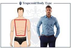 Mens Body Types Fashion, Trapezoid Body Shape Outfits Men, Athletic Man Body Type, Trapezoid Body Shape Men Clothing, Lithe Body Type Male, Rectangle Body Shape, Formal Men Outfit