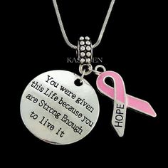 Pink Breast Cancer Awareness Ribbon Necklace Support Mother Gifts, Hope Inspirational Survivor Recovery Believer Charm Bracelet Keychain New Women Survivor, Awareness Jewelry, Bracelet Keychain, Ribbon Necklace, L Alphabet, Awareness Ribbon, Adjustable Bangle, Awareness Ribbons