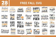 free fall svg cut files for silhouette, crict and more