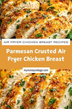 Savor the crispy, cheesy goodness of this Parmesan Crusted Air Fryer Chicken Breast recipe! With a golden, crunchy Parmesan crust and tender, juicy chicken inside, this dish is a delightful combination of textures and flavors. Perfect for a quick weeknight dinner or an impressive meal for guests. Pin now to add this crowd-pleaser to your recipe collection! #AirFryer #ChickenBreast #ParmesanCrusted #QuickMeals #HealthyEating #DeliciousRecipes #AirFryerChickenBreastRecipes #ParmesanChicken #AirFryerRecipes #AirFryerChickenBreast Chicken Parm In The Air Fryer, Parmesan Keto Recipes, Hummus Crusted Chicken Air Fryer, Airfryer Parmesan Chicken, Healthy Air Fryer Chicken Parmesan, Airfryer Parmesan Crusted Chicken, Air Fried Parmesan Crusted Chicken, Air Fry Parmesan Crusted Chicken, Breaded Chicken In The Air Fryer