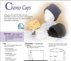 the instructions for how to make a chemo caps