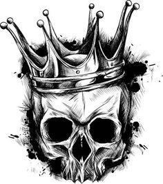 a skull with a crown on it's head