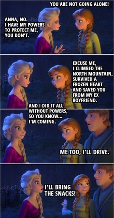 frozen princesses are talking to each other