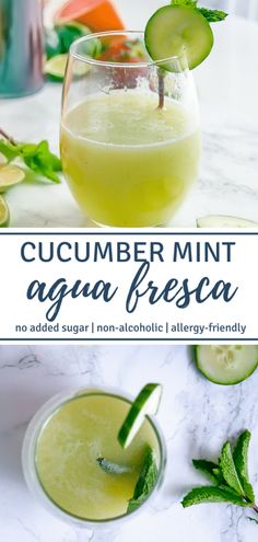 cucumber mint agua fresca is an easy and refreshing drink