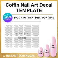 the printable nail art decals are available for purchase