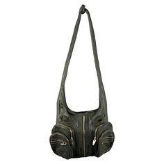 ALEXANDER WANG hobo handbag comes in a green leather featuring shoulder leather straps, silver tone hardware, donna pockets with zipper closure, inner pockets, and a zipper closure.Good Pre-Owned Condition. Moderate Signs of Wear. Moderate Discoloration. Measurements: Length: 14 inches Height: 12.5 inches Drop: 17 inches Reference: 125224 Category: Handbag & Leather Goods More Details Brand: ALEXANDER WANG Gender: Female Color: Green Material: Leather Style Bag: Hobo Age Group: Adult Wang Bag, Alexander Wang Bag, Leather Hobo Handbags, Hobo Handbag, Handbag Leather, Bag Green, Hobo Handbags, Leather Hobo, Green Leather