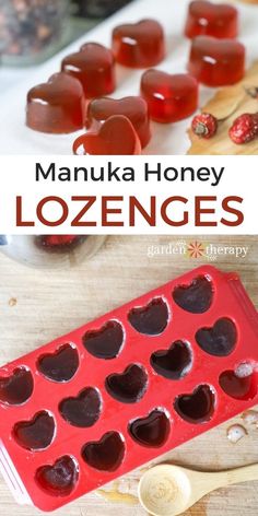 homemade manuka honey lozenges are the perfect treat for valentine's day