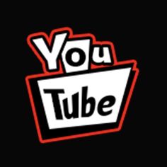 the youtube logo is shown in red and white on a black background that says, you tube