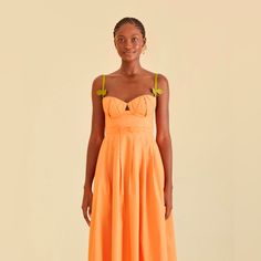 New With Tags, Gorgeous Dress, Hard To Find. Not Accepting Offers At This Time. Summer Orange A-line Midi Dress, Orange A-line Midi Summer Dress, Orange A-line Midi Dress For Summer, Orange A-line Midi Dress For Vacation, Orange Sleeveless Summer Midi Dress, Orange Sleeveless Midi Summer Dress, Sleeveless Orange Midi Summer Dress, Orange Sundress With Tie Straps, Orange Summer Dress With Tie Straps