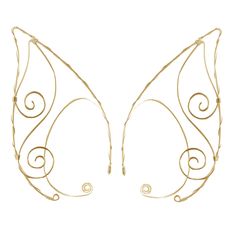 Intricate wire elf ears. Adjustable fitting that wraps around your ear. Very lightweight and secure fit. Comes in a pair.  DETAILS - comes in a pair - overall length is 3.5 inches - adjustable fit - lightweight and easy to wear - nickel and lead free - securely packaged in a signature gift box Wire Elf Ears, Ear Wraps, Elf Ear, Elf Ear Cuff, Elf Ears, Wrap Earrings, Savannah Ga, Ear Cuffs, Cuff Earrings