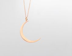 Elegant 14k solid gold crescent moon pendant. Available in 14k yellow, 18k rose or 14k white solid gold. The pendant is available with a 14k yellow or rose gold filled chain (white gold over sterling silver if you choose white gold) , a 14k solid gold chain or without chain. Size: 3cm / 1.2 inches - 2.5cm / 1 inch The pendant is available in a brushed/matte or shiny/polished finish. Perfect gift for Valentine, Mother's Day or any other special occasion. DHL EXPRESS shipping available at check ou Celestial Rose Gold Necklace As Gift, Elegant Half Moon Necklace For Gift, Engraved Moon Necklace For Gift, Dainty Half Moon Necklace For Gift, Dainty Crescent Necklaces For Gift, Rose Gold Crescent Necklace With Moon Charm, Rose Gold Crescent Moon Charm Necklace, Rose Gold Crescent Necklace Gift, Rose Gold Crescent Jewelry Gift