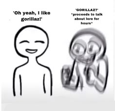 an image of a cartoon character with the caption'oh yeah, i like gorillaia? '