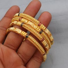 Metal - Yellow Gold Purity- 22 Karat Yellow Gold Weight- 42.6 grams approx Width- 0.6 cm Length- 6.2 cm approx inner diameter Click For More https://www.etsy.com/in-en/shop/morvijewels?ref=seller-platform-mcnav Gold Bangle Indian, Gold Kangan, 22k Gold Bangles, Gold Bangles Indian, Gold Chain Earrings, Choker Designs, Bangles Gold, 22k Gold Jewelry, Handmade Gold Jewellery