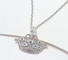 Look and feel like a princess for the day with this pretty tiara pendant. Princess Style Jewelry With Crown Design, Disney Princess Jewelry, Feel Like A Princess, Princess Jewelry, Princess Tiara, Diamond Chain, A Princess, Spring Rings, Tiara