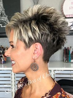 Spikey Short Hair, Short Spiked Hair, Funky Short Hair, Short Spiky Hairstyles, Short Hair Pixie Cuts, Spiked Hair, Pixie Haircut For Thick Hair, Short Hair Trends, Short Hair Undercut