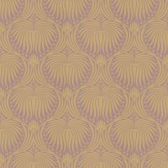 an image of a wallpaper pattern that looks like it has been designed in gold and purple