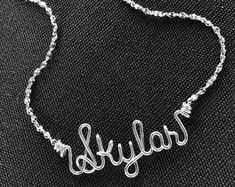 Personalized Double Name NecklaceCouple's/Mother's | Etsy Adjustable Silver Nickel-free Name Necklace, Adjustable Nickel-free Silver Name Necklace, Silver Nickel-free Nameplate Necklace, Customizable Silver Necklace For Valentine's Day, Customizable Silver Name Necklace Adjustable, Silver Adjustable Name Necklace, Custom Silver Jewelry With Name, Custom Personalized Silver Jewelry, Silver Personalized Name Jewelry