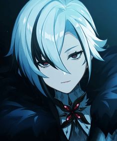 White hair,black clothes,fatui member.. Funny Memea, Profile Photo, Rwby, Art Works