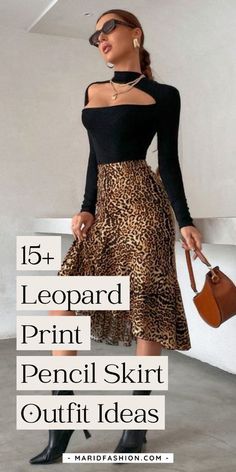 Womens Lounge Outfits, Photography Hairstyles, Leopard Skirt Outfit, Classic Fall Style, Fall Business Casual Outfits, Midi Skirt Fall, Leopard Print Pencil Skirt, Womens Winter Fashion Outfits