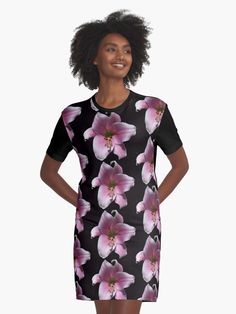 "Pink Lilly by Avril Thomas" Graphic T-Shirt Dress for Sale by MagpieSprings | Redbubble Dogs Clothes, Pink Lillies, Pouch Purse, Dog Clothes Patterns, Clothes Patterns, Style Summer, Beautiful Butterflies, Design Fashion