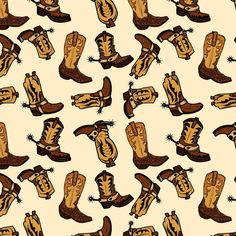 an image of cowboy boots on a white background with brown and tan colors in the style of old west western art