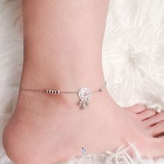 This bohemian lucky coin charm anklet is made of solid 925 sterling silver and platinum plating, features a lucky coin money and ball charms on cable chain. Add this boho lucky money ankle bracelet to your everyday fine jewelry collection or as gift for your love one. Materials: 925 sterling silver, KyaniteFinish: platinum plateAnklet length: 8-9 inches Jewelry Care: See more information about how to care for your jewelry here. Shipping Policy: Orders will be shipped within 1-3 business days. Ec Bohemian Sterling Silver Anklets With Silver Beads, Bohemian Silver Anklets As Gift, Silver Bohemian Anklet With Adjustable Chain, Bohemian Sterling Silver Anklets For Gift, Bohemian Nickel-free Silver Anklet, Silver Bohemian Jewelry For Good Luck, Cable Jewelry, Lucky Money, Charm Anklet