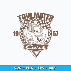 the logo for tow - matere is shown in front of a checkered background