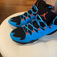 Brand New No Box Modern Blue Lace-up Basketball Shoes, Modern Blue Basketball Shoes With Round Toe, Jordan Blue, Shoes Jordan, Jordans For Men, Jordan Shoes, Blue Orange, Orange Color, Men's Shoes