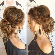 Wedding updo hairstyle via Elstilespb - Deer Pearl Flowers / http://www.deerpearlflowers.com/wedding-hairstyle-inspiration/wedding-updo-hairstyle-via-elstilespb/ Bridal Hair Inspiration, Peinados Recogidos, Easy Updos, Wedding Hair And Makeup, Elegant Hairstyles, Homecoming Hairstyles, Messy Hairstyles, Bridesmaid Hair