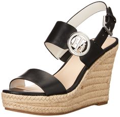 PRICES MAY VARY. Elevate your look with the fresh espadrille styling of the Tommy Hilfiger Kahdy signature logo wedge. Open Toe Buckle Closure Espadrilles Style, Heeled Sandal, Kids Luggage, Elevate Your Look, Tommy Hilfiger Women, Luxury Store, Signature Logo, Womens Heels, Special Features