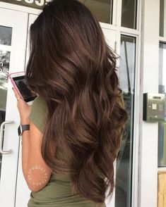 Brown Hair Dye, Hair Instagram, Brown Hair Balayage, Long Brown Hair, Hair Color And Cut, Dye My Hair