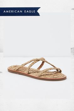 Round toe/Woven straps & footbed/Not eligible for promotions | Only ships within the USA Adjustable Woven Natural Sandals, Adjustable Woven Sandals With Round Toe, Adjustable Woven Round Toe Sandals, Casual Natural Toe Ring Sandals For Vacation, Natural Sandals With Braided Adjustable Straps, Casual Natural Toe Ring Sandals With Single Strap, Casual Toe Ring Sandals With Single Strap, Flat Adjustable Woven Leather Sandals, Adjustable Woven Leather Flat Sandals