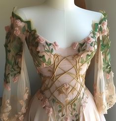 Elven Fairy, Fair Outfits, Fairy Dresses, Fantasy Dresses, Gowns Prom, Fantasy Gowns, Fairytale Dress, Fairy Costume, Ball Gowns Prom