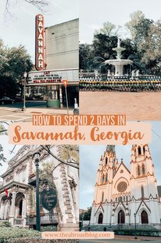 how to spend 2 days in savannah, georgia