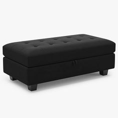 Belffin Modular Velvet Tufted Long Ottoman Long Ottoman, Cleaning Pet Hair, Pull Out Sofa, Black Ottoman, U Shaped Sofa, Sofa Accessories, Sofa Storage, Velvet Collection, Modular Sectional Sofa