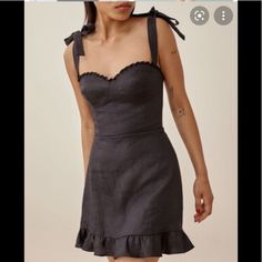 Reposhing This Item I Purchased From @Sharethetrends. Loved It, But Ready To Rotate For Something New. Questions? Leave A Comment Below! Linen Mini Dress, Mini Dress Black, Reformation Dresses, Mini Black Dress, Something New, Dress Black, Size 6, Mini Dress, Womens Dresses