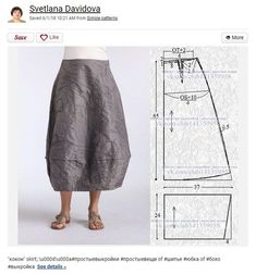 a woman's skirt pattern is shown on the page, and it has an image of