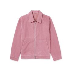 DESIGNED BY MR PORTER. Corduroy is the kind of rugged fabric that only gets better with age. Mr P.'s blouson jacket is made from plush cotton and features horizontal, vertical and diagonal wales for a bit of textural contrast. Wear yours over everything from rollnecks to tees. Casual Cotton Fleece Jacket For Spring, Casual Pink Cotton Track Jacket, Blouson Jacket, Mr P, Jacket For Men, Pink Cotton, Mr Porter, Wales, Fashion News