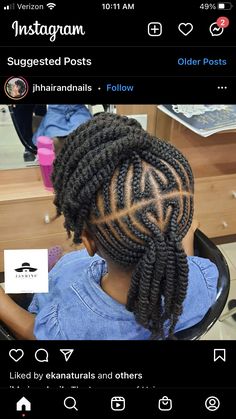 Girls Cornrow Hairstyles, Girls Braided Hairstyles Kids, Childrens Hairstyles, Braids For Black