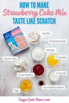 how to make strawberry cake mix taste like scratch